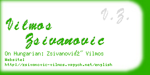 vilmos zsivanovic business card